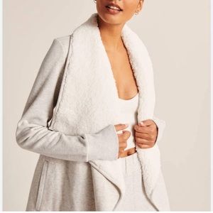 Abercrombie Sherpa waterfall cardigan